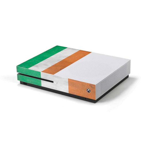 Ireland Flag Distressed Xbox One S Console Skin